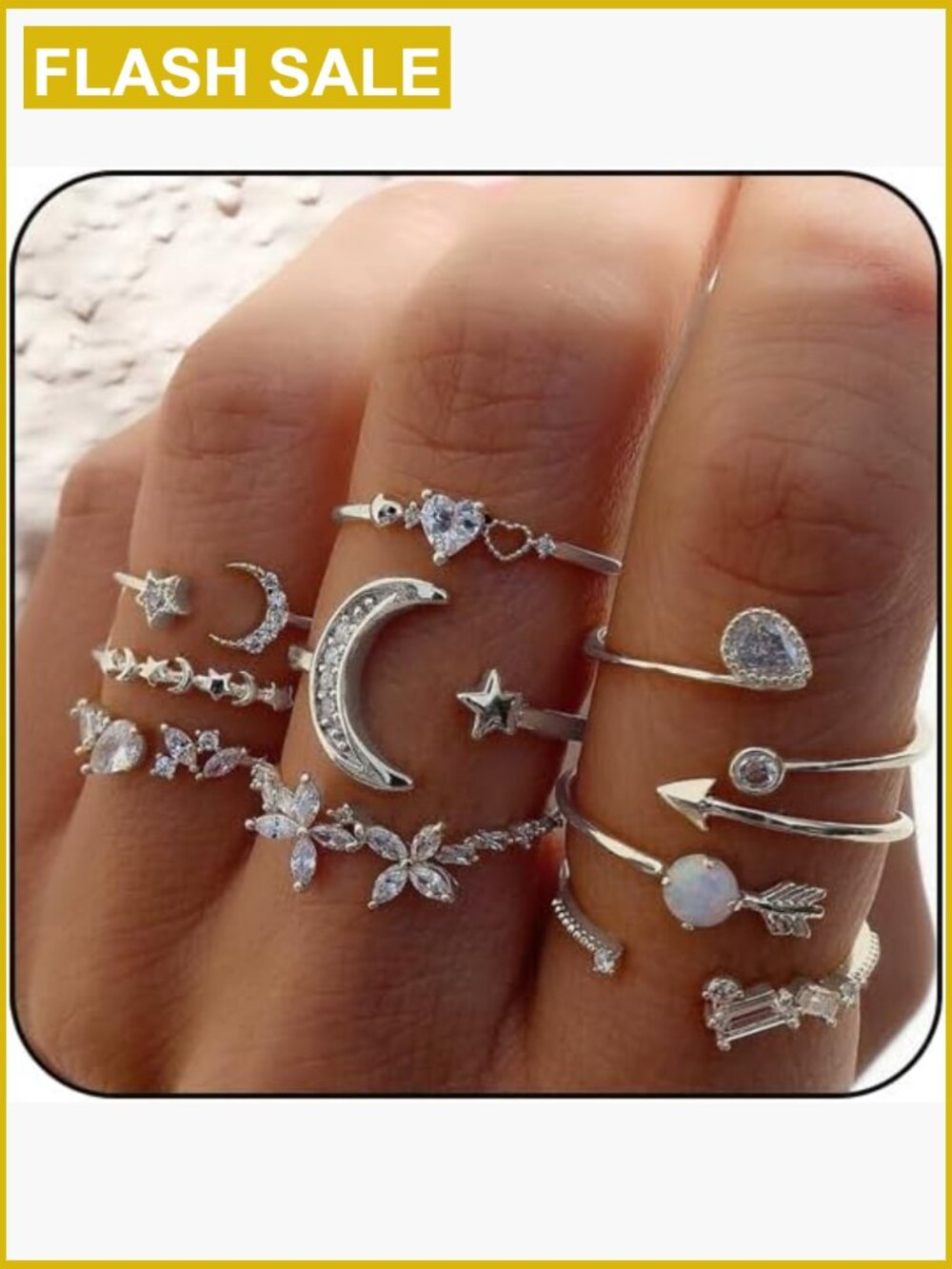 Gold Stacking Rings Set - Vintage Boho Knuckle Rings For Women